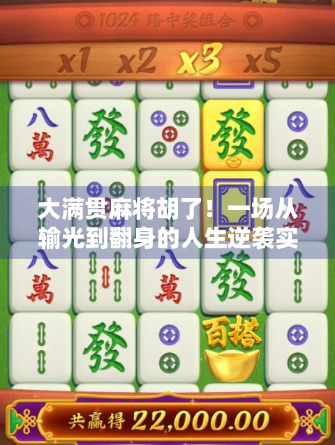 大满贯麻将胡了！一场从输光到翻身的人生逆袭实录