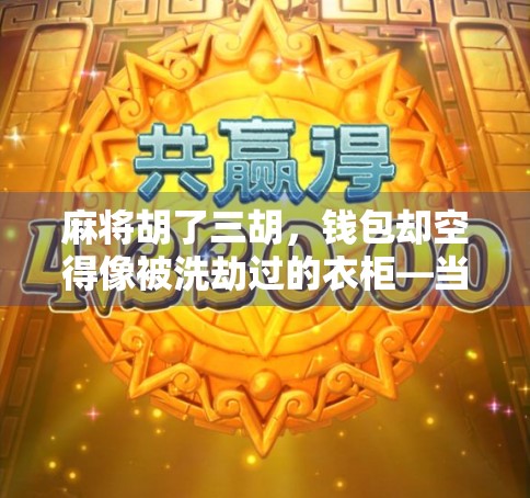 麻将胡了三胡,钱包却空得像被洗劫过的衣柜—当代年轻人的快乐陷阱