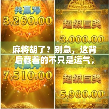 麻将胡了?别急,这背后藏着的不只是运气,还有你没看懂的人性博弈!