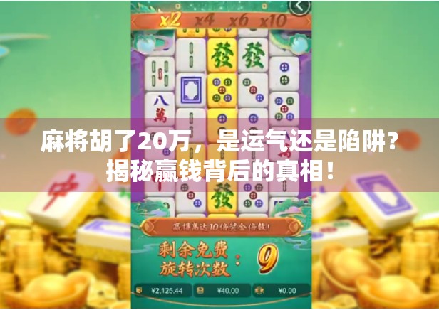 麻将胡了20万，是运气还是陷阱？揭秘赢钱背后的真相！