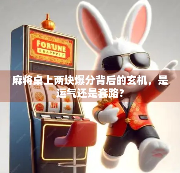 麻将桌上两块爆分背后的玄机，是运气还是套路？