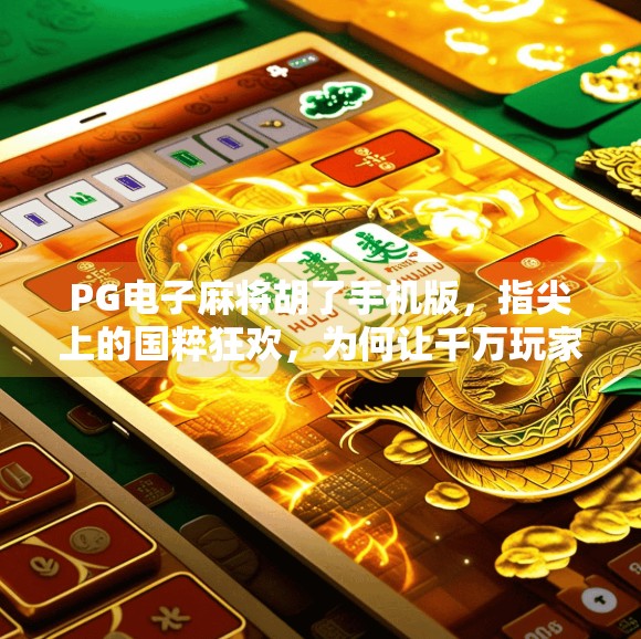 PG电子麻将胡了手机版，指尖上的国粹狂欢，为何让千万玩家欲罢不能？