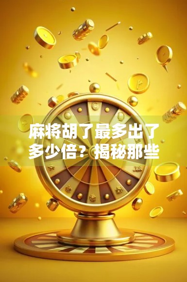 麻将胡了最多出了多少倍?揭秘那些一炮双响甚至翻盘逆袭的传奇时刻! 麻将胡了最多出了多少倍?揭秘那些一炮双响甚至翻盘逆袭的传奇时刻!